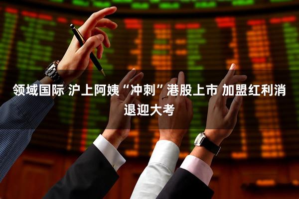 领域国际 沪上阿姨“冲刺”港股上市 加盟红利消退迎大考